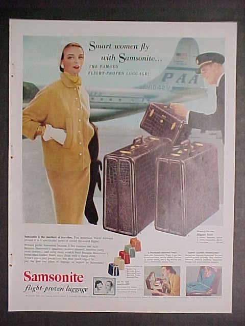 1950s A joint Pan Am - Samsonite ad.